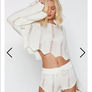 Nasty Gal Sweater and Short Loungewear Set